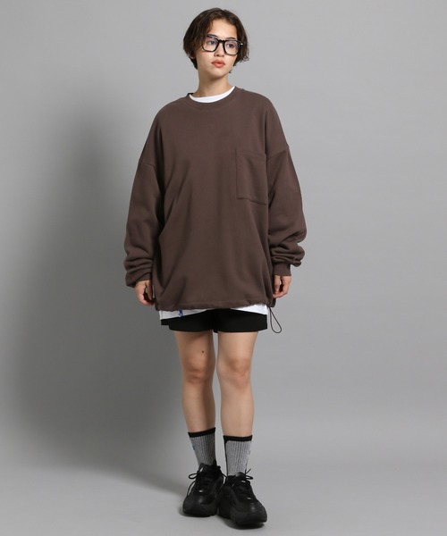 GEORGE'S（ジョージズ）の「ミニ裏毛BIGポケットプルオーバー（Tシャツ/カットソー・メンズ・ブラック/ブラウン・MEDIUM/LARGE）」の13枚目の写真