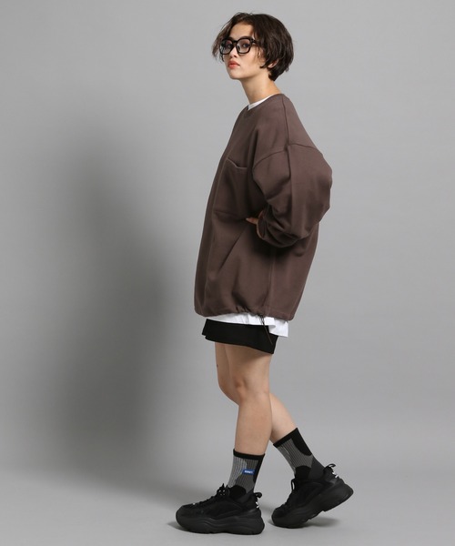 GEORGE'S（ジョージズ）の「ミニ裏毛BIGポケットプルオーバー（Tシャツ/カットソー・メンズ・ブラック/ブラウン・MEDIUM/LARGE）」の15枚目の写真