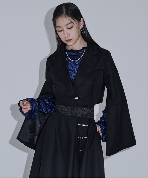 2wayアームスリットショートジャケット/SETUP対応（テーラード