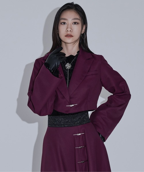 2wayアームスリットショートジャケット/SETUP対応（テーラード