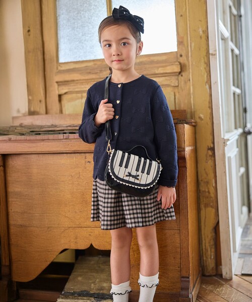 ANY（エニィ）の「リボン ジャガード カーディガン（カーディガン/ボレロ・キッズ・ネイビー系/ベージュ系/サックスブルー系・110/120/130）」の20枚目の写真