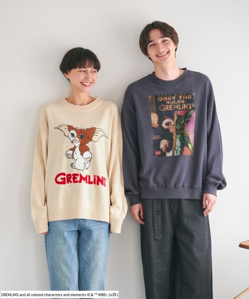 Salong hameu（サロン ハミュー）の「GREMLINS（グレムリン）GIZMOギズモ キャラクタージャガードシャギーニットセーター メンズ レディース ユニセックス（ニット/セーター・メンズ・オフホワイト/ブラック・LL/L/M）」の9枚目の写真