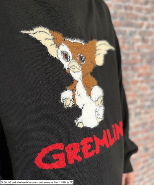 Salong hameu（サロン ハミュー）の「GREMLINS（グレムリン）GIZMOギズモ キャラクタージャガードシャギーニットセーター メンズ レディース ユニセックス（ニット/セーター・メンズ・オフホワイト/ブラック・LL/L/M）」の8枚目の写真