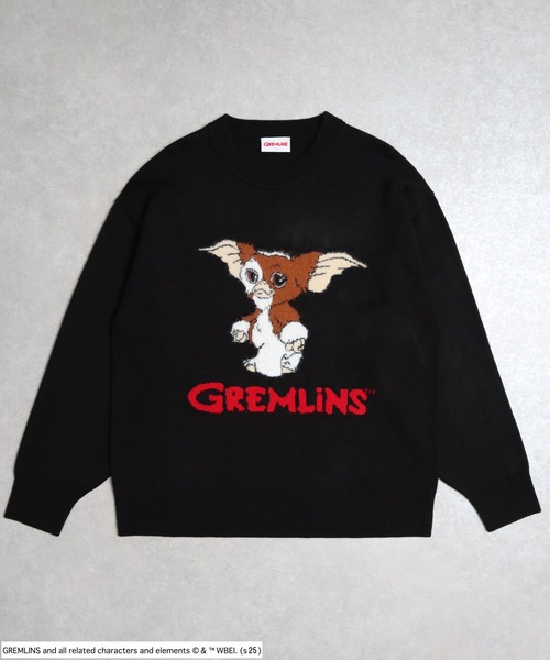 Salong hameu（サロン ハミュー）の「GREMLINS（グレムリン）GIZMOギズモ キャラクタージャガードシャギーニットセーター メンズ レディース ユニセックス（ニット/セーター・メンズ・オフホワイト/ブラック・LL/L/M）」の5枚目の写真