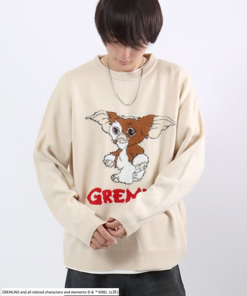 Salong hameu(サロン ハミュー)の「GREMLINS(グレムリン)GIZMOギズモ キャラクタージャガードシャギーニットセーター メンズ レディース ユニセックス(ニット/セーター・メンズ・オフホワイト/ブラック・LL/L/M)」の18枚目の写真