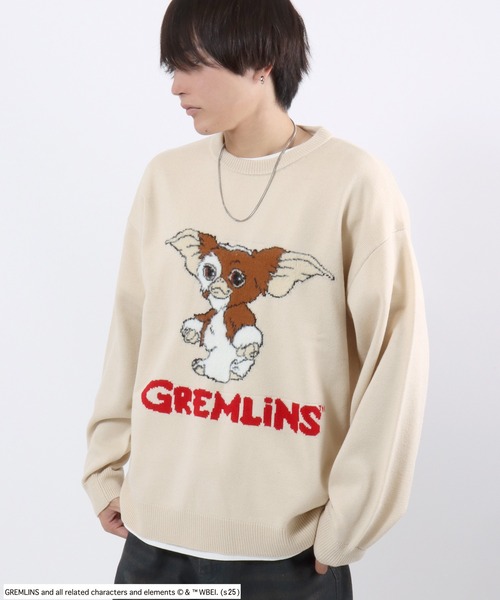 Salong hameu(サロン ハミュー)の「GREMLINS(グレムリン)GIZMOギズモ キャラクタージャガードシャギーニットセーター メンズ レディース ユニセックス(ニット/セーター・メンズ・オフホワイト/ブラック・LL/L/M)」の16枚目の写真