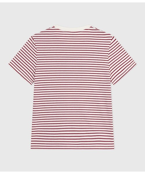 PETIT BATEAU（プチバトー）の「半袖Ｔシャツ（Tシャツ/カットソー・レディース・ホワイト×レッド・X-SMALL/SMALL/MEDIUM/LARGE）」の5枚目の写真
