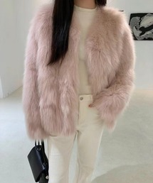 ジャケット/アウター（ピンク/桃色系・フェイクファー