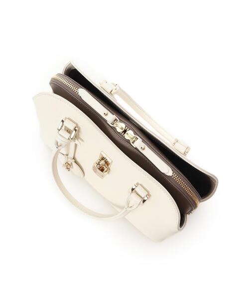 Samantha Thavasa（サマンサタバサ）の「ハートモチーフレザーハンドバッグ 大サイズ（ハンドバッグ・レディース・ピンクベージュ/ブラック/オフホワイト・FREE）」の5枚目の写真