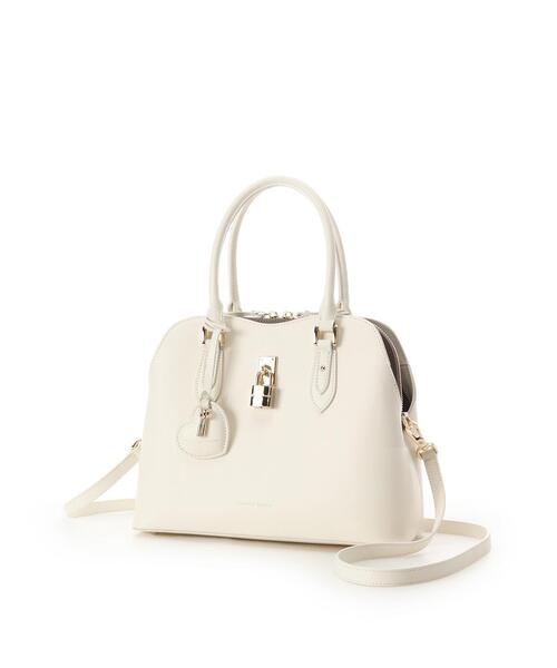 Samantha Thavasa（サマンサタバサ）の「ハートモチーフレザーハンドバッグ 大サイズ（ハンドバッグ・レディース・ピンクベージュ/ブラック/オフホワイト・FREE）」の8枚目の写真