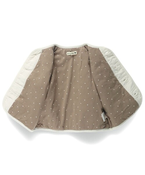 BRANSHES（ブランシェス）の「【マシンウォッシャブル/ベビー】くま柄キルティングジャケット（ノーカラージャケット・キッズ・アイボリー・80）」の3枚目の写真