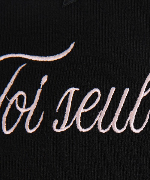DearMyLoveRose(ディアマイラブローズ)の「レタリングクロップドカットソー【大きいサイズ有り】(Tシャツ/カットソー・レディース・ベビーピンク/ライトブルー/ブラック・LL~3L/M-L/L~LL)」の6枚目の写真