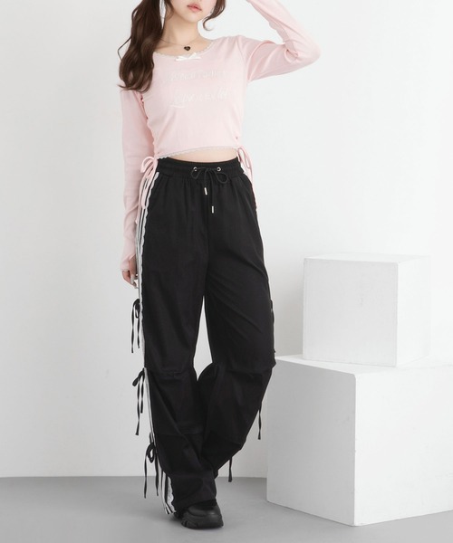 DearMyLoveRose(ディアマイラブローズ)の「レタリングクロップドカットソー【大きいサイズ有り】(Tシャツ/カットソー・レディース・ベビーピンク/ライトブルー/ブラック・LL~3L/M-L/L~LL)」の17枚目の写真