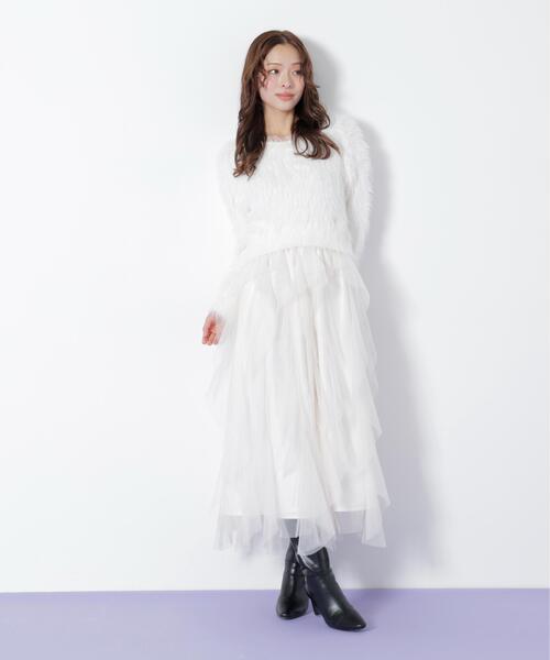 ◇縦ラッフルチュールスカート（スカート）｜JILL by JILL STUART