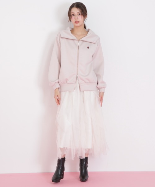 JILL by JILL STUART（ジルバイジルスチュアート）の「◇縦ラッフルチュールスカート（スカート・レディース・ホワイト/ベージュ/グレー・FREE）」の9枚目の写真