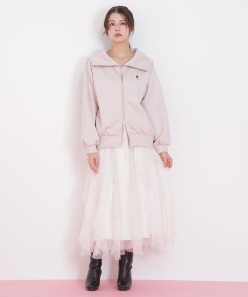 JILL by JILL STUART（ジルバイジルスチュアート）の「◇縦ラッフルチュールスカート（スカート・レディース・ホワイト/ベージュ/グレー・FREE）」の8枚目の写真