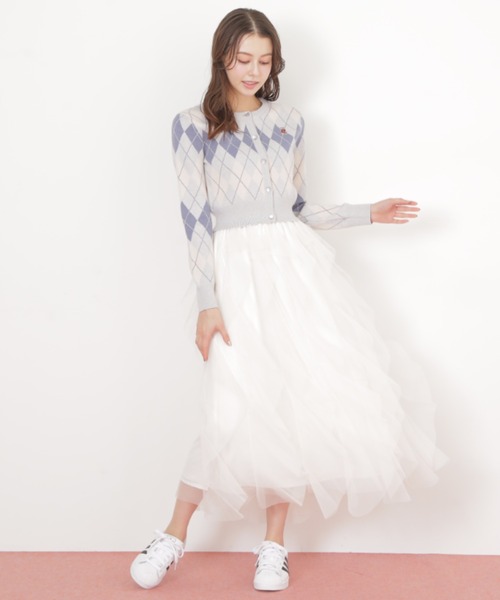 JILL by JILL STUART（ジルバイジルスチュアート）の「◇縦ラッフルチュールスカート（スカート・レディース・ホワイト/ベージュ/グレー・FREE）」の13枚目の写真