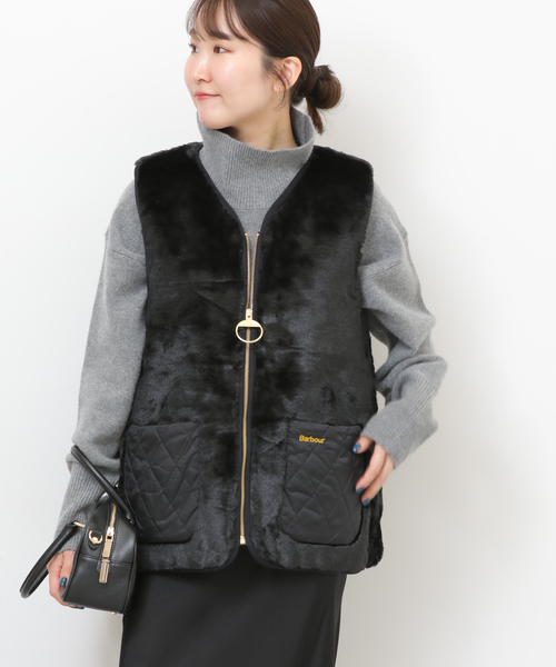 Barbour（バブアー）の「【BARBOUR/バブアー】 KARIN FAUX FUR GILET:ベスト（ベスト・レディース・ブラック/キャメル・10）」の17枚目の写真