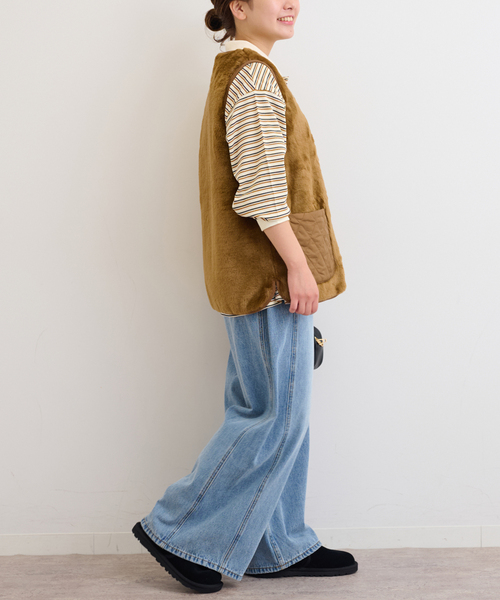 Barbour（バブアー）の「【BARBOUR/バブアー】 KARIN FAUX FUR GILET:ベスト（ベスト・レディース・ブラック/キャメル・10）」の11枚目の写真