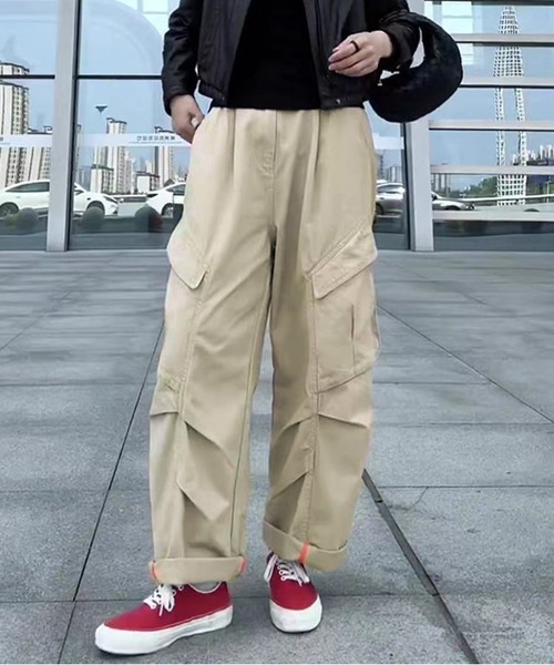 AsheKsha(アシクシャ)の「【新作】年齢・性別を問わない純綿ワークパンツ(その他パンツ・レディース・カーキ/ブルー・M)」の10枚目の写真