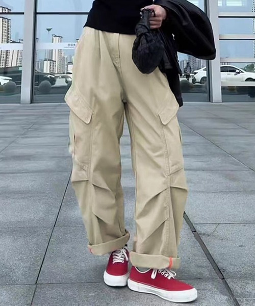 AsheKsha(アシクシャ)の「【新作】年齢・性別を問わない純綿ワークパンツ(その他パンツ・レディース・カーキ/ブルー・M)」の12枚目の写真