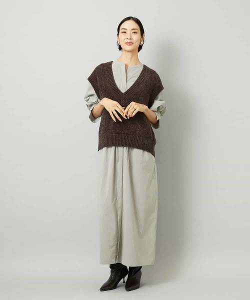 セール】フェザータッチVネックベスト（ベスト）｜MICHEL KLEIN