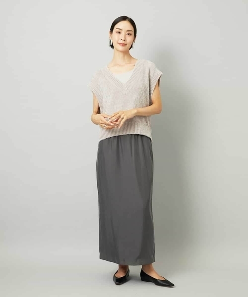 セール】フェザータッチVネックベスト（ベスト）｜MICHEL KLEIN