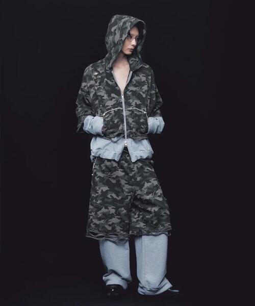 neith.（ネイス）の「neith./ネイス/Layered Crush Sweat Pants(Camo×Gray)（スウェットパンツ・レディース・グレー・F）」の10枚目の写真
