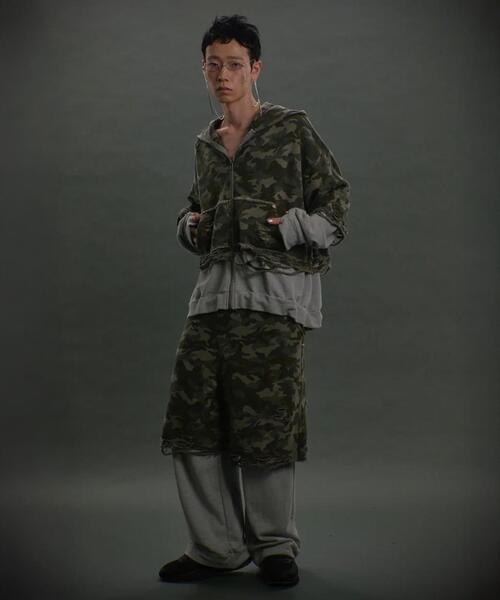 neith.（ネイス）の「neith./ネイス/Layered Crush Sweat Pants(Camo×Gray)（スウェットパンツ・レディース・グレー・F）」の11枚目の写真