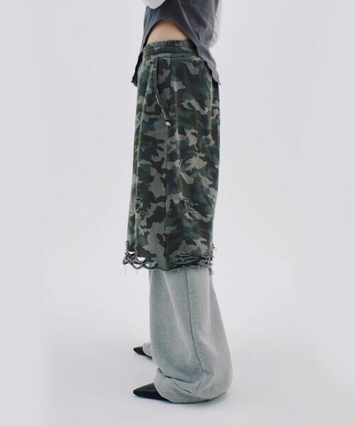 neith.（ネイス）の「neith./ネイス/Layered Crush Sweat Pants(Camo×Gray)（スウェットパンツ・レディース・グレー・F）」の16枚目の写真