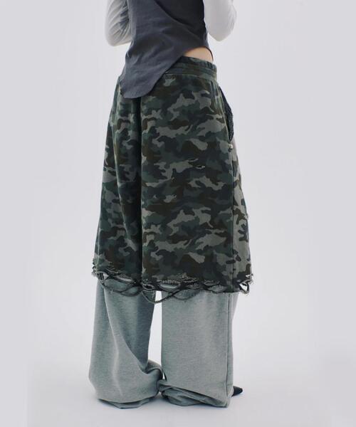 neith.（ネイス）の「neith./ネイス/Layered Crush Sweat Pants(Camo×Gray)（スウェットパンツ・レディース・グレー・F）」の17枚目の写真