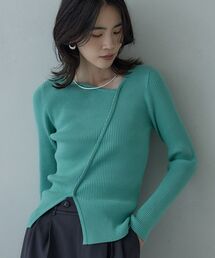 GALLEST | カッティングアシメリブニット(ニット/セーター)
