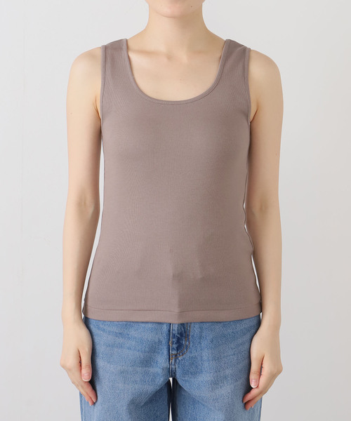 FRAMeWORK（フレームワーク）の「≪追加≫2WAYベアテレコタンク2（タンクトップ・レディース・ベージュ系その他/ブラウン/ホワイト/ブラック・FREE）」の4枚目の写真