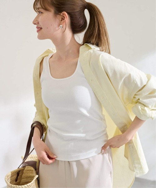 FRAMeWORK（フレームワーク）の「≪追加≫2WAYベアテレコタンク2（タンクトップ・レディース・ベージュ系その他/ブラウン/ホワイト/ブラック・FREE）」の5枚目の写真