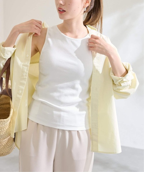 FRAMeWORK（フレームワーク）の「≪追加≫2WAYベアテレコタンク2（タンクトップ・レディース・ベージュ系その他/ブラウン/ホワイト/ブラック・FREE）」の7枚目の写真