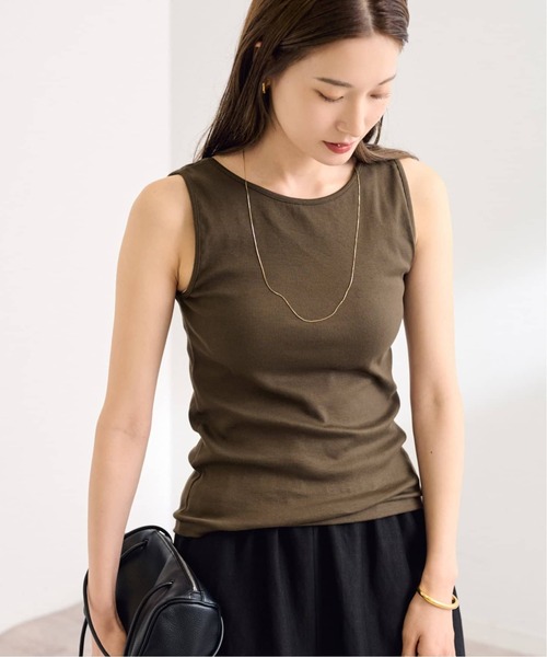 FRAMeWORK（フレームワーク）の「≪追加≫2WAYベアテレコタンク2（タンクトップ・レディース・ベージュ系その他/ブラウン/ホワイト/ブラック・FREE）」の15枚目の写真