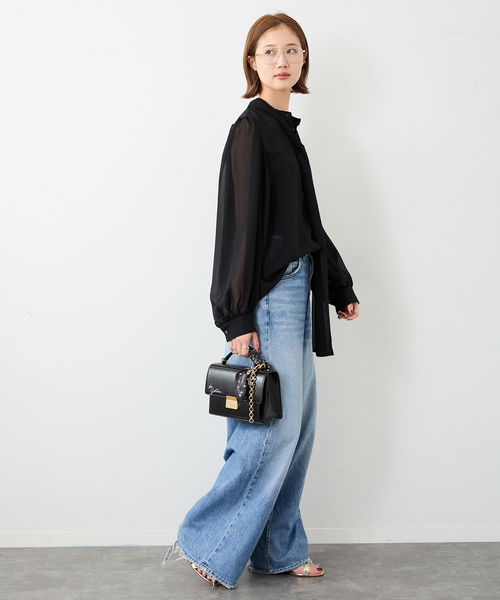 Deuxieme Classe（ドゥーズィエムクラス）の「Sheer Bow ブラウス（シャツ/ブラウス・レディース・ブラック・FREE）」の17枚目の写真