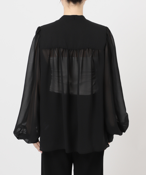 Deuxieme Classe（ドゥーズィエムクラス）の「Sheer Bow ブラウス（シャツ/ブラウス・レディース・ブラック・FREE）」の10枚目の写真