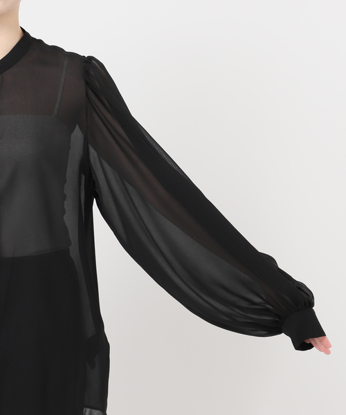 Deuxieme Classe（ドゥーズィエムクラス）の「Sheer Bow ブラウス（シャツ/ブラウス・レディース・ブラック・FREE）」の12枚目の写真