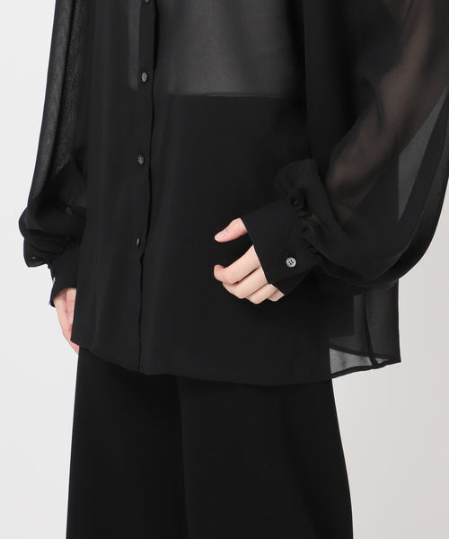 Deuxieme Classe（ドゥーズィエムクラス）の「Sheer Bow ブラウス（シャツ/ブラウス・レディース・ブラック・FREE）」の13枚目の写真