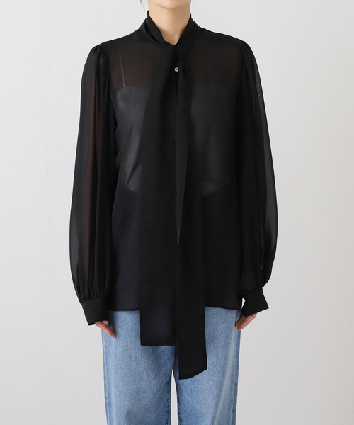 Deuxieme Classe（ドゥーズィエムクラス）の「Sheer Bow ブラウス（シャツ/ブラウス・レディース・ブラック・FREE）」の15枚目の写真