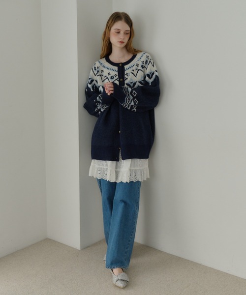 nordic knit cardigan / ノルディックニットカーディガン