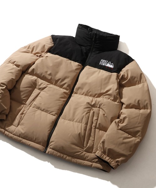 FIRST DOWN(ファーストダウン)の「【FIRST DOWN/ファーストダウン】 BUBBLE DOWN JKT / バブルダウンジャケット マイクロフト 2WAYリバーシブル(ダウンジャケット/コート・メンズ・ホワイト/ブラック/ライトベージュ・L/XL/S/M)」の2枚目の写真