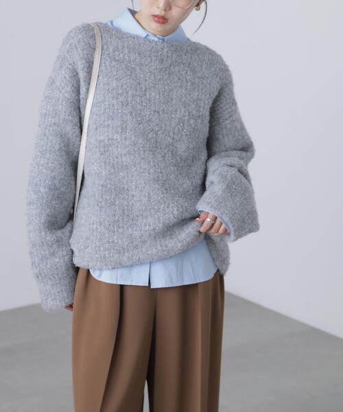 FREE'S MART（フリーズマート）の「◆ラメミックスブークレー畔ニット（ニット/セーター・レディース・グレー/ブルー/ホワイト/ピンク・FREE）」の8枚目の写真