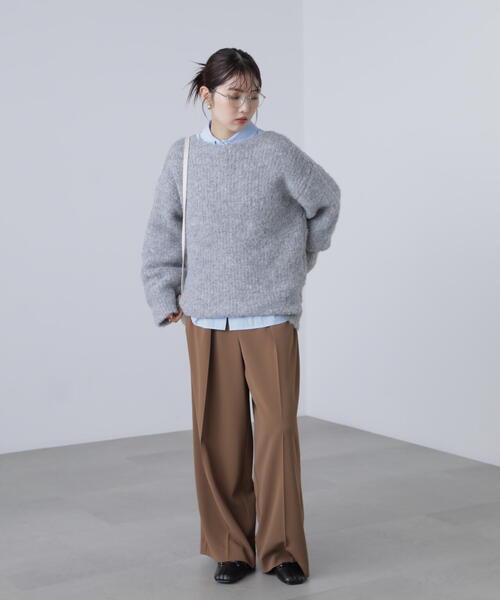 FREE'S MART（フリーズマート）の「◆ラメミックスブークレー畔ニット（ニット/セーター・レディース・グレー/ブルー/ホワイト/ピンク・FREE）」の11枚目の写真