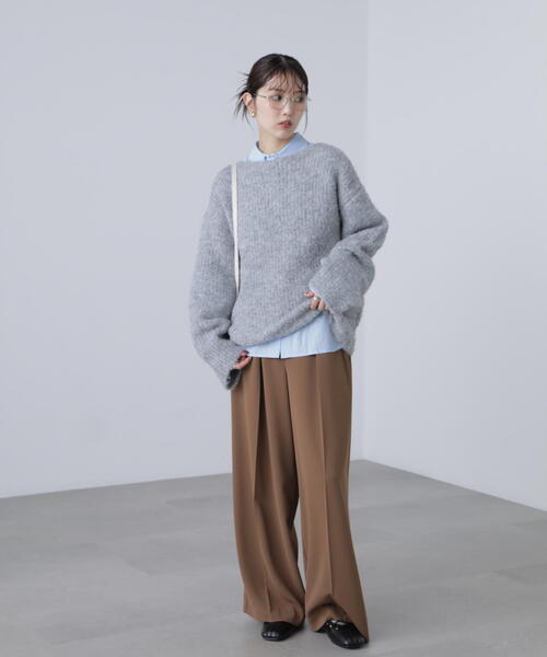 FREE'S MART（フリーズマート）の「◆ラメミックスブークレー畔ニット（ニット/セーター・レディース・グレー/ブルー/ホワイト/ピンク・FREE）」の12枚目の写真