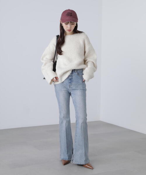 FREE'S MART（フリーズマート）の「◆ラメミックスブークレー畔ニット（ニット/セーター・レディース・グレー/ブルー/ホワイト/ピンク・FREE）」の17枚目の写真