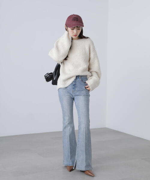 FREE'S MART（フリーズマート）の「◆ラメミックスブークレー畔ニット（ニット/セーター・レディース・グレー/ブルー/ホワイト/ピンク・FREE）」の20枚目の写真