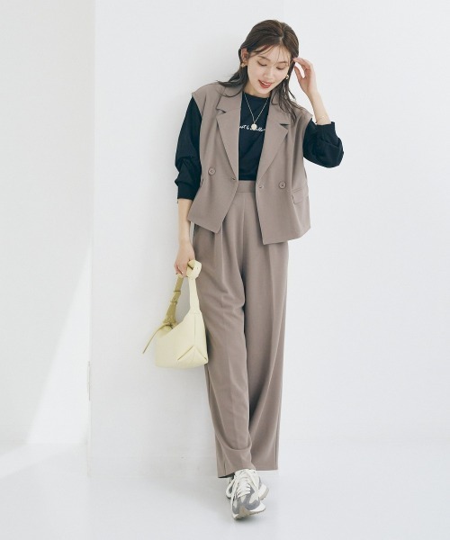 nissen（ニッセン）の「ジャケットベストセットアップ（ベスト＋パンツ
