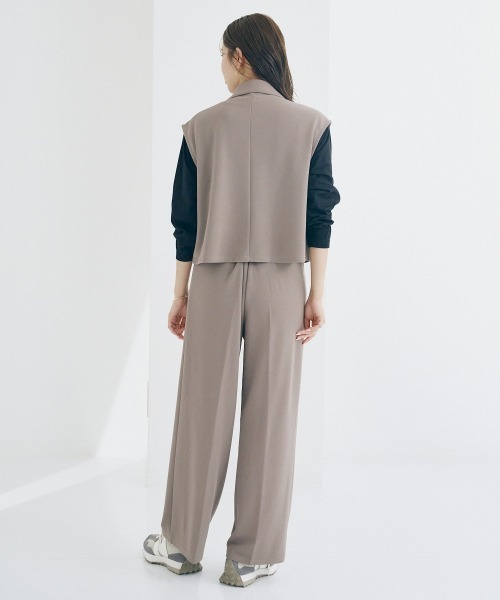nissen（ニッセン）の「ジャケットベストセットアップ（ベスト＋パンツ）（スーツセット・レディース・ブラック/グレイッシュベージュ/ベージュ・3L/LL/L/M/S）」の11枚目の写真